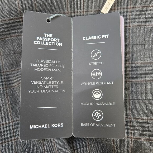 NWT Michael Kors Marvin Glen Plaid Trouser Pants Size 40x29 - Picture 8 of 8